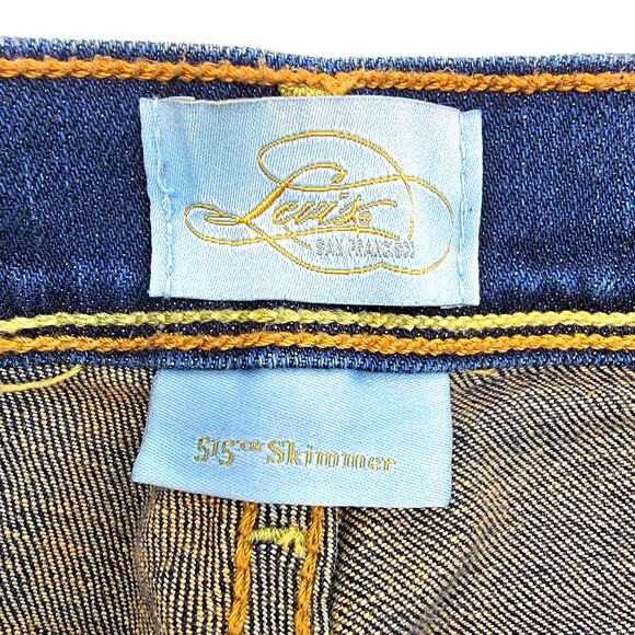 LEVI'S 515 Skimmer Mid Rise Embellished Pocket Bermuda Jean Shorts - Size 6 - Picture 4 of 6